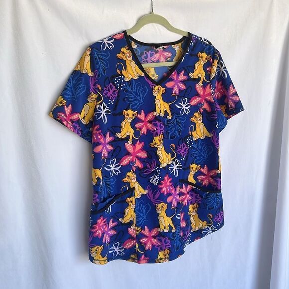Disney Lion King Sinba Scrub Top Size M - Picture 2 of 6